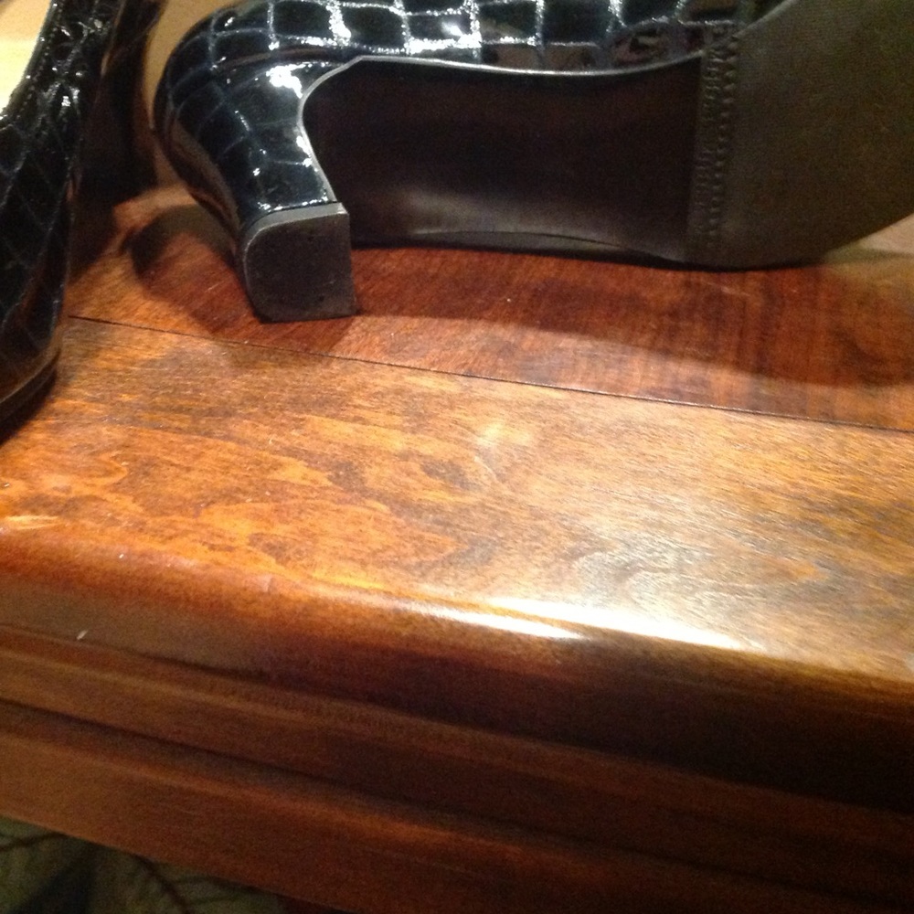 Navy Leather Pump - image 4